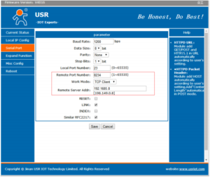 cv-03 USR-TCP232-302 ตัวแปลง RS232 To Lan